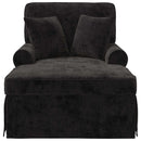 vidaXL Fotel Loungba Szoknyával párnával Fekete 157 x 91 x 91 cm ARES