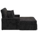 vidaXL Fotel Loungba Szoknyával párnával Fekete 157 x 91 x 91 cm ARES