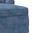 vidaXL Fotel Loungba Szoknyával párnával Kék 157 x 91 x 91 cm ARES