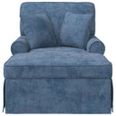 vidaXL Fotel Loungba Szoknyával párnával Kék 157 x 91 x 91 cm ARES
