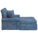vidaXL Fotel Loungba Szoknyával párnával Kék 157 x 91 x 91 cm ARES