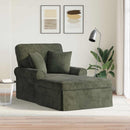 vidaXL Fotel Loungba Szoknyával párnával Zöld 157 x 91 x 91 cm ARES