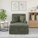 vidaXL Fotel Loungba Szoknyával párnával Zöld 157 x 91 x 91 cm ARES