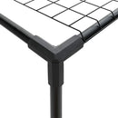 vidaXL 3-szintes növénypolc Fekete 100 x 32 x 102 cm Acél