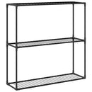 vidaXL 3-szintes növénypolc Fekete 100 x 32 x 102 cm Acél