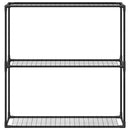 vidaXL 3-szintes növénypolc Fekete 100 x 32 x 102 cm Acél
