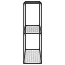 vidaXL 3-szintes növénypolc Fekete 100 x 32 x 102 cm Acél