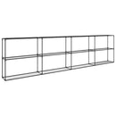 vidaXL 3-szintes növénypolc Fekete 400 x 32 x 104 cm Acél