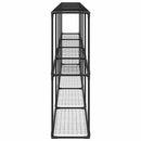 vidaXL 3-szintes növénypolc Fekete 400 x 32 x 104 cm Acél