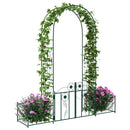 vidaXL Kerti Ív zárral Zöld 203 x 50 x 218 cm