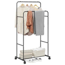 vidaXL Ruhafogó Egyszínű Fekete 80 x 53 x 156 cm