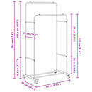 vidaXL Ruhafogó Egyszínű Fekete 80 x 53 x 156 cm