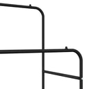 vidaXL Ruhafogó polcokkal kerékkel tárolóval Fekete 80 x 53 x 156 cm