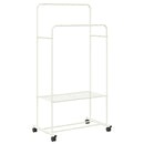 vidaXL Ruhafogó polcokkal kerékkel tárolóval Fehér 80 x 53 x 156 cm
