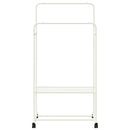 vidaXL Ruhafogó polcokkal kerékkel tárolóval Fehér 80 x 53 x 156 cm