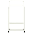 vidaXL Ruhafogó polcokkal kerékkel tárolóval Fehér 80 x 53 x 156 cm