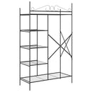 vidaXL Nyitott Szekrény polcokkal Fekete 104,5 x 45 x 172 cm Acél