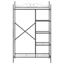 vidaXL Nyitott Szekrény polcokkal Fekete 104,5 x 45 x 172 cm Acél