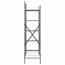 vidaXL Nyitott Szekrény polcokkal Fekete 104,5 x 45 x 172 cm Acél