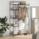 vidaXL Nyitott Szekrény polcokkal Fekete 101 x 43 x 188 cm Acél