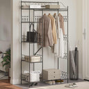 vidaXL Nyitott Szekrény polcokkal Fekete 101 x 43 x 188 cm Acél