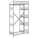 vidaXL Nyitott Szekrény polcokkal Fekete 101 x 43 x 188 cm Acél