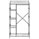 vidaXL Nyitott Szekrény polcokkal Fekete 101 x 43 x 188 cm Acél