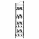vidaXL Nyitott Szekrény polcokkal Fekete 101 x 43 x 188 cm Acél