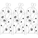 vidaXL Kerti Kerítés zárral 3 pcs Fekete 112 x 39,5 cm Acél