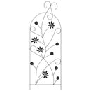 vidaXL Kerti Kerítés zárral 3 pcs Fekete 112 x 39,5 cm Acél