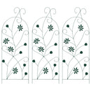 vidaXL Kerti Kerítés 3 pcs Zöld 112 x 39,5 cm Acél