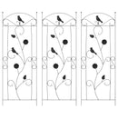 vidaXL Kerti Kerítés 3 pcs Fekete 110 x 40 cm Acél