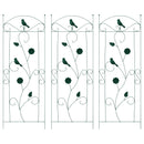 vidaXL Kerti Kerítés 3 pcs Zöld 110 x 40 cm Acél