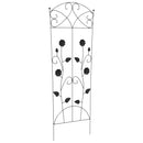 vidaXL Kerti Kerítés 3 pcs Fekete 110,5 x 42,5 cm Acél