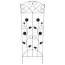 vidaXL Kerti Kerítés 3 pcs Fekete 110,5 x 42,5 cm Acél