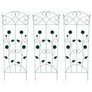 vidaXL Kerti Kerítés 3 pcs Zöld 110,5 x 42,5 cm Acél
