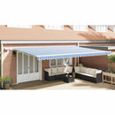 vidaXL Behúzható napellenző Kék és Fehér 600 × 300 cm