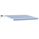 vidaXL Behúzható napellenző Kék és Fehér 350 x 250 cm