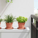 vidaXL Növénycserép 6 pcs Tégla Vörös Ø 12,5 x 10 cm Műanyag