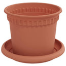 vidaXL Növénycserép 6 pcs Tégla Vörös Ø 12,5 x 10 cm Műanyag