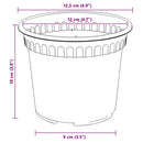 vidaXL Növénycserép 6 pcs Tégla Vörös Ø 12,5 x 10 cm Műanyag
