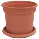 vidaXL Növénycserép 6 pcs Tégla Vörös Ø 15 x 12 cm Műanyag