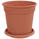 vidaXL Növénycserép 6 pcs Tégla Vörös Ø 17 x 14 cm Műanyag