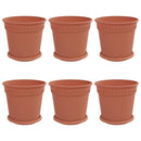 vidaXL Növénycserép 6 pcs Tégla Vörös Ø 19 x 16 cm Műanyag