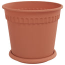 vidaXL Növénycserép 6 pcs Tégla Vörös Ø 19 x 16 cm Műanyag