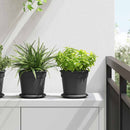vidaXL Növénycserép 6 pcs Fekete Ø 17 x 14 cm Műanyag