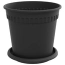 vidaXL Növénycserép 6 pcs Fekete Ø 17 x 14 cm Műanyag