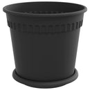 vidaXL Növénycserép 6 pcs Fekete Ø 19 x 16 cm Műanyag