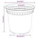 vidaXL Növénycserép 24 pcs Tégla Vörös Ø 15 x 12 cm Műanyag