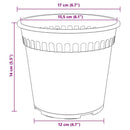 vidaXL Növénycserép 24 pcs Tégla Vörös Ø 17 x 14 cm Műanyag